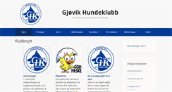 Desktop Screenshot of gjovikhundeklubb.no